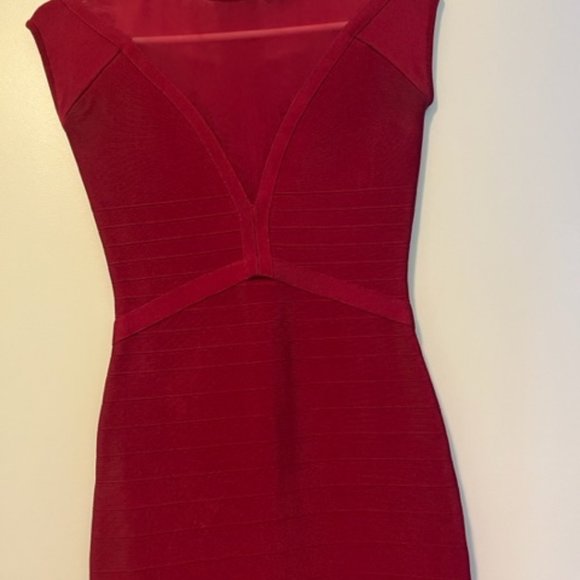 BEAUTIFUL RASPBERRY PINK MARCIANO BODYCON DRESS - Picture 5 of 5